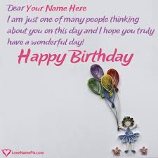 Greeting Card Birthday Wishes With Name And Photo Editor Online Write Name On Birthday Card Messages For Girl Picture In 2020 Birthday Wishes With Name Birthday Card Messages Birthday Wishes And Images