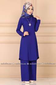 Kolyeli Tesettur Takim 8013mda386 Saks Moda Selvim Moda Stilleri Musluman Modasi Moda