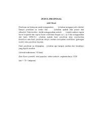 Contoh abstrak untuk proposal penelitian. Contoh Abstrak Proposal