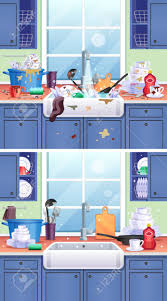 Maybe you would like to learn more about one of these? Dirty Kitchen Composition With Plates Cups And Ladle Flat Vector Royalty Free Cliparts Vectors And Stock Illustration Image 143609141