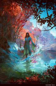 Artstation Practice Lady Of The Lake Yakun Wang Lake Art Art Fantasy Art