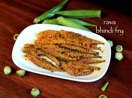 Bhindi Rava Fry Recipe Crispy Okra Rava Fry Ladies Finger Fry Recipe Recipe Recipes Indian Food Recipes Vegetarian Bhurji Recipe
