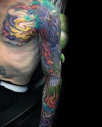 15+ best dragon tattoo designs: Dragon Sleeve Tattoo 23 01 2020 044 Dragon Tattoo Tattoovalue Net Tattoovalue Net