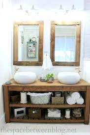 You can with these cheap diy vanity top ideas. Diy Wood Vanity In The Master Bathroom The Space Between Rustic Bathroom Vanities Diy Bathroom Vanity Rustic Master Bathroom