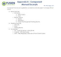 Appendix B - Component Manual Excerpts