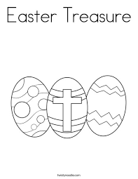 Cross easter egg coloring pages. Easter Treasure Coloring Page Twisty Noodle