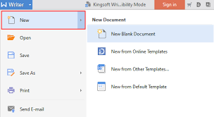 How To Create A New Document In Wps Writer 2016
