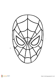 Download and print these spiderman drawings for kids coloring pages for free. Spiderman Mask Front Facing Coloring Pages Print