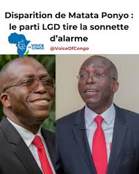 Disparition de Matata Ponyo : le parti LGD tire la sonnette d'alarme Le  parti politique Leadership et Bonne gouvernance pour le Développement (LGD)  signale la disparition de son président, Augustin Matata Ponyo