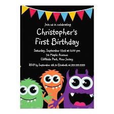 Cute Monster Birthday Party Invitations Zazzle Com Birthday Party Invitations Monster Birthday Parties Boy Birthday Invitations