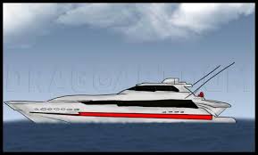 How To Draw A Yacht Step By Step Drawing Guide By Dawn Dragoart Com Draw a slightly curved line from the rectangle to the front end of. how to draw a yacht step by step