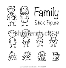 Vind Stockafbeeldingen In Hd Voor Familie Stok Figuur Doodle Set En Miljoenen Andere Rechtenvrije Stockfoto Lijnen Figuur Familie Tekenen Tekenen Voor Kinderen