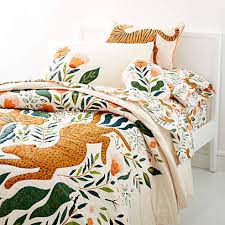 Tiger skin white cat 3d print duvet quilt doona covers pillow case bedding sets. Marrakech Tiger Bedding Crate And Barrel