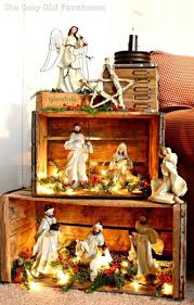Decoracion Navidena Con Cajas De Madera1 Belenes De Navidad Manualidades Navidenas Decoracion Navidad