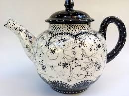 Black And White Teapot Set Tea Time In Black And White Tea Pots Tea Cuppa Tea