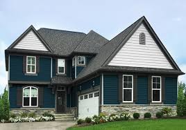 Kp Vinyl Siding Color Urban Blue Is A Sophisticated Shade That Pairs Well With Beige Click To See So House Paint Exterior Vinyl Siding Exterior House Colors