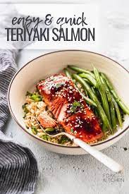 Easy Teriyaki Salmon Teriyaki Salmon Traditional Thanksgiving Recipes Salmon Teriyaki Recipe