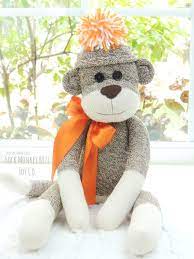 Sock Monkey Doll Chimp Stuffed Child 39 S Toy Sock Monkey Crafts Sock Monkey Dolls Diy Sock Toys