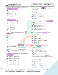 Pertidaksamaan nilai mutlak dengan bentuk yang berbeda memiliki penyelesaian yang berbeda pula. Ambisnotes Soal Matematika Pertidaksamaan Nilai Mutlak Ambisnotes