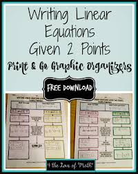 Writing Linear Equations Given 2 Points Print And Go Notes Writing Linear Equations Linear Equations Writing Equations
