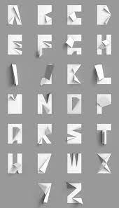 Folding Paper Typography Alphabet Design Typography Alphabet Typography Design
