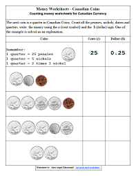 2nd grade math money worksheets with canadian coins 2 steemit