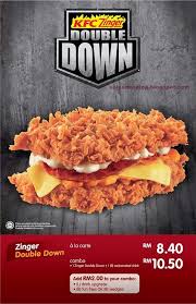 The double down dog seeks to exploit filipinos' love for hotdogs and fried chicken, kfc philippines marketing director errol magdato said. Zinger Combo Burgers Kfc Induced Info