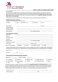Maybe you would like to learn more about one of these? Credit Card Authorization Form Marriott Maquis City Center Doha Printable Pdf Download