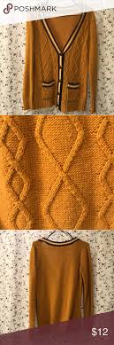 Mustard Yellow College Cardigan Sweater Skirt And Sneakers Mustard Yellow Cardigan Sweater Cardigan