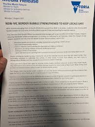 Transport workers union vic/tas branch secretary will be seeking. Bridget Rollason On Twitter Nsw Vic Border Bubble Strengthened Bubble Residents Can Only Cross The Border Without A Permit For Six Reasons Including Medical Care Compassionate Reasons Work Education Playing Sport Or