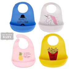 Hudson Baby Baby Silicone Bib Bib With Pocket