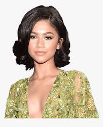 We provide easy how to style tips as well as letting you know which hairstyles will match your face shape hair texture and hair density. Zendaya In Green Dress Bob Zendaya Short Hair Hd Png Download Transparent Png Image Pngitem