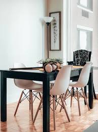Balance the streamlined look by mixing in natural furnishings, like distressed wood tables and wicker chairs. Dining Room Design Ideas With Images Housing News