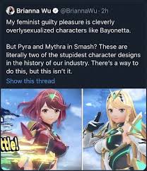 海外の女性ゲーム開発者「スマブラSPのホムラ＆ヒカリは胸が頭より大きくてもっとも馬鹿げたデザインだし私たちの業界は恥さらしだわ！！」 :  ゲーハーKING速報