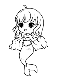 Voir plus dessin kawaii fille dessin manga idee dessin fille chibi personnage manga. Coloriage Sirene Kawaii 2 Coloriages A Imprimer Gratuits 2020