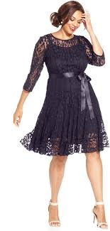 Romantic Floral Lace Adds Interest To This Pretty Plus Size Party Dress By Msk Featuring An Illusion Yoke And Sleeves And A Flirty Fluted Dresses Floral Lace Dress Plus Size Dresses