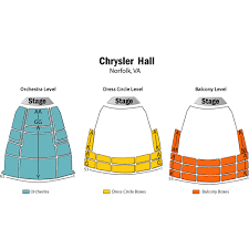 seating chart chrysler hall norfolk chrysler hall