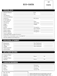 Biography Sample For College Students Pdf Biodata Form Template 40 Bio Data Data Form Biodata Format