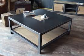 table metal bois salle manger table basse bois metal table basse table basse carree