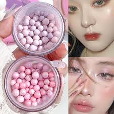 1/2Pcs Creative Exquisite Brightening Pearl Powder Blusher Balls-  Convenient Practical Natural Lasting High Color Rendering Facial Body  Highlights