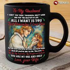 Beauty And The Beast Belle Prince Adam To My Husband I Want You Today Tomorrow Next Week And For The Rest Of My Life Mug Teenavi
