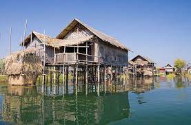 Traditional Wooden Stilt Houses at the Inle Lake Stock Photo - Image of  rural, asia: 8050300