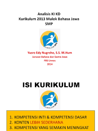 File perangkat pembelajaran k13 bahasa jawa smp ini berisi: Analisis Ki Kd Smp Bahasa Jawa Yusro