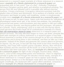 Example Of A Thesis Statement In A Research Paper Research Paper Thesis Research Paper Research Paper Outline
