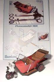 Grüner drache , diy bastelbogen für papiermodelle, kartonmodellbau. 1911 Phanomobil Papiermodell Papier Pappe