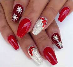 Double team + dynamicpunch amazing powerful & gorgeous strong red dragon claws by asg5353. 30 Red Glitter Coffin Nails For Winter Makeup Inspiration