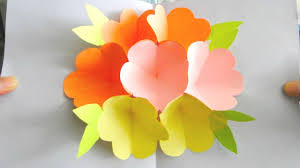 Adding pop ups to a homemade card makes everything just a little bit more exciting no matter the occasion. 3d Flower Pop Up Card Handmade Mother S Day Card Youtube