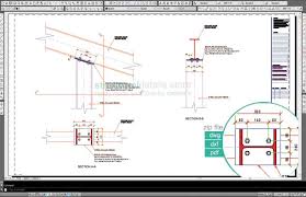 Sb17 Inclined Steel Beam On Top Of Heb Steel Column Connection Detail Steel Beams Steel Columns Beams