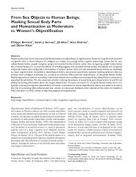 Find & download free graphic resources for body parts. Pdf From Sex Objects To Human Beings Masking Sexual Body Parts And Humanization As Moderators To Women S Objectification