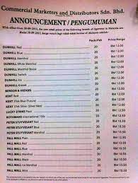 Of course, our neighbouring countries like malaysia and indonesia sell their cigarettes at a fraction of the price compared to singapore. Cigarette Prices Up By Rm1 50 Today Cosanostra 360